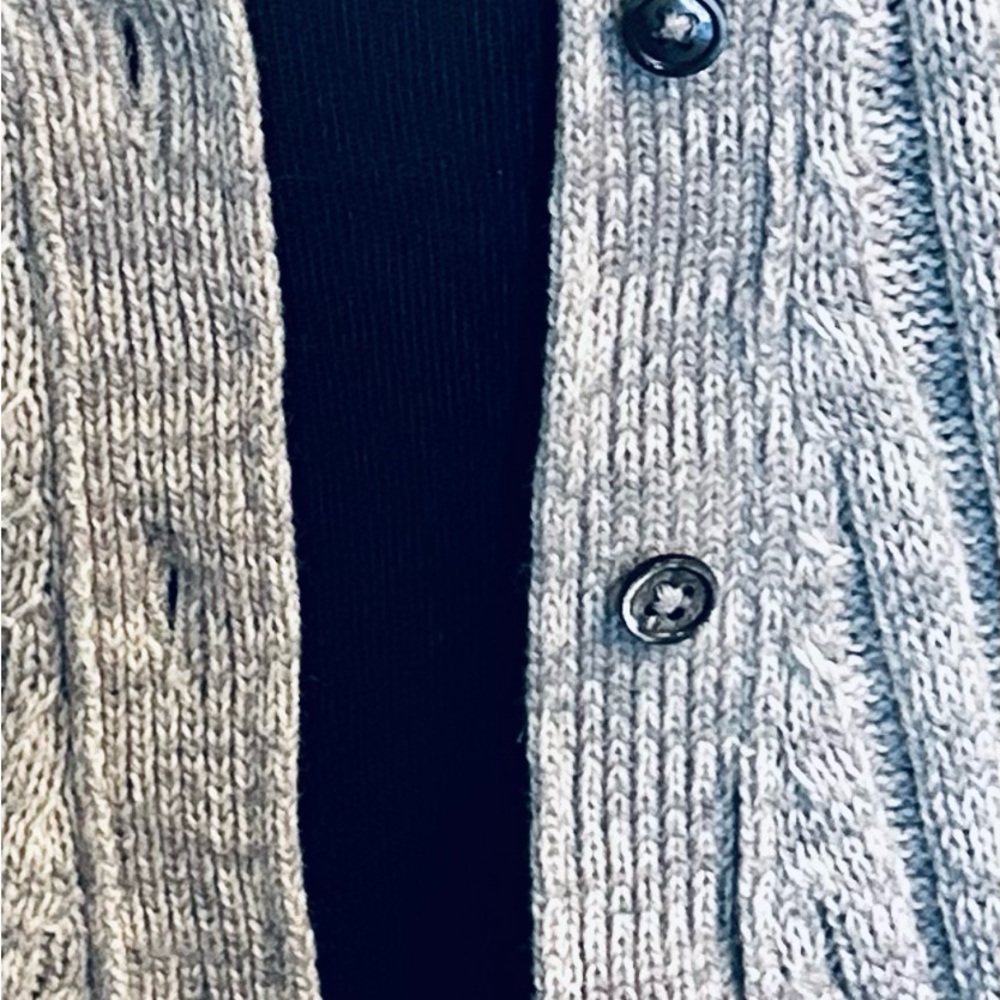 Mark Jacob’s Gray Ribbed V-Neck Button Cardigan S… - image 5